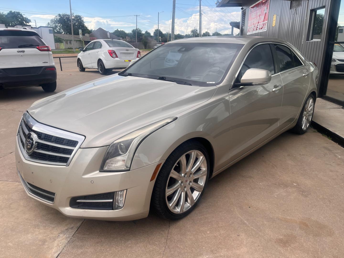 2013 SILVER CADILLAC ATS PREMIUM W/DRIVER 2.0L Premium RWD (1G6AF5SX1D0) with an 2.0L L4 DOHC 16V engine, located at 8101 E. Skelly Dr., Tulsa, OK, 74129, (918) 592-3593, 36.121891, -95.888802 - Photo#0